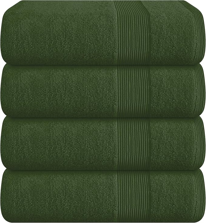 Belizzi Home 4 Pack Bath Towel Set 27x54, 100% Ring Spun Cotton, Ultra Soft by Unknown