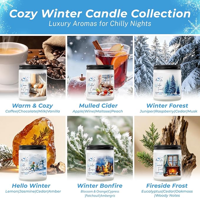Winter Candle Set | 6 Pack Christmas Scented Candles - Image 2