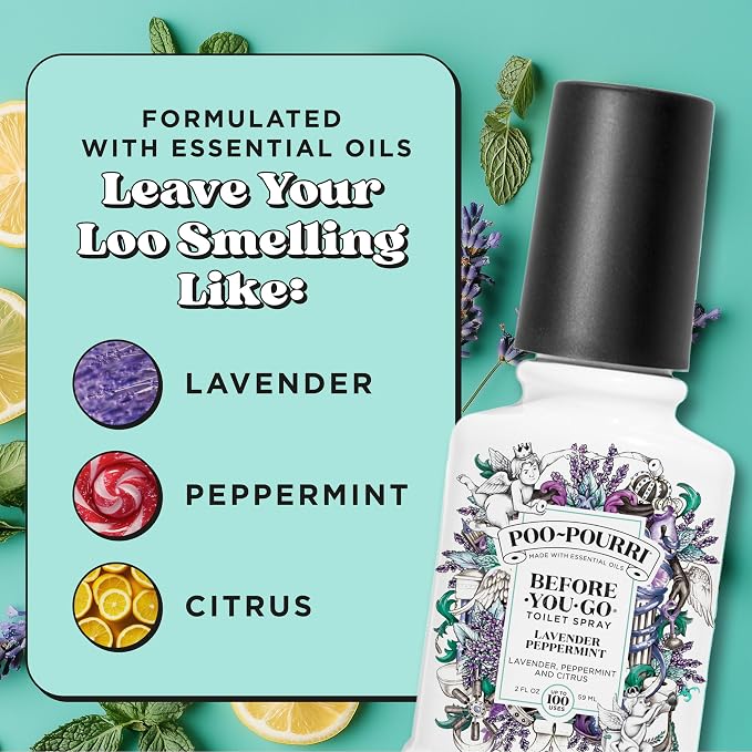 Poo-Pourri Before-You-Go Toilet Spray, Lavender Peppermint, 2 Fl Oz, Bathroom - Image 6