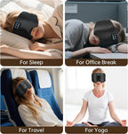 LC-dolida Luxurious Silk Soft Sleep Mask, Sleep Headphones - Image 9