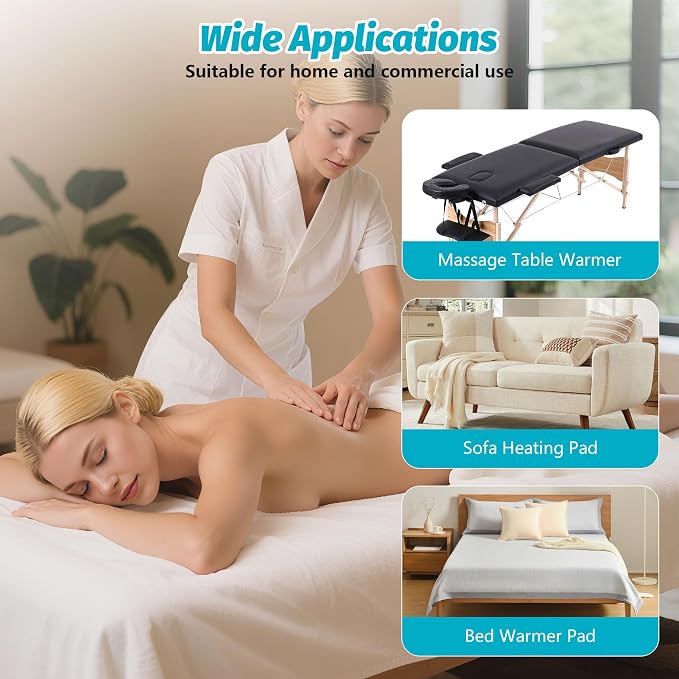 Massage Table Warmer Heating Pad Massage Bed Warmer Pad - Image 4