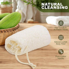 7 Pack Natural Loofah Body Scrubber Sponge, 5 Inches Organic Luffa - Image 2