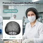 100Pcs Hair Nets for Women & Men -Hair Nets for Food Service Workers, - Image 2