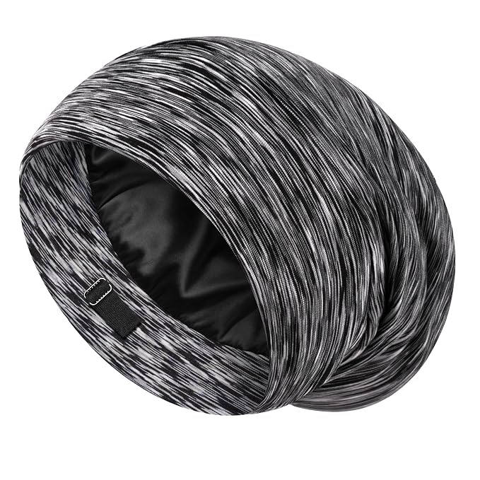 LULUSILK Mulberry Silk Lined Sleep Cap, No More Frizzy Tangled Hair, Stay On by LULUSILK