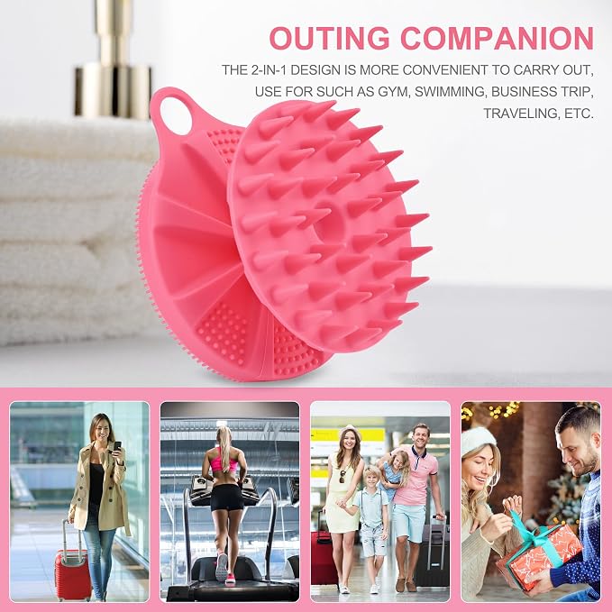 INNERNEED 2-in-1 Silicone Body Scrubber and Scalp Massager Shampoo Brush - Image 8