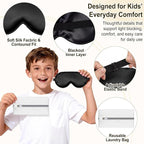 Kids Sleep Mask, Kids Eye Mask for Boys Girls, Kid Silk Eye Masks - Image 2