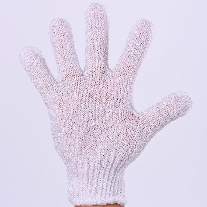 Hotop 4 Pairs Shower Gloves Scrubbing Gloves Dual-Sided Exfoliating Glove Body - Image 2