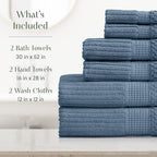 Springtree Home 100% Cotton Bath Towel Set | 6 Piece Set | Absorbent & - Image 2