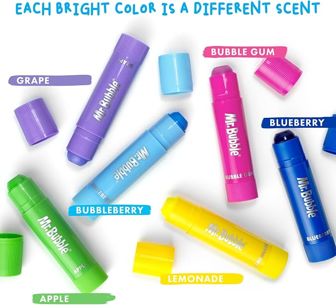 Mr. Bubble Bath Time Body Paints – 6-Color Washable Bath Paint Sticks - Image 4