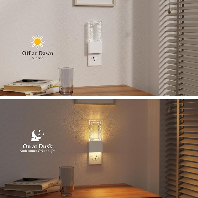 JandCase Night Lights Plug into Wall, Dusk to Dawn Sensor, 3000K Soft White LED - Image 2
