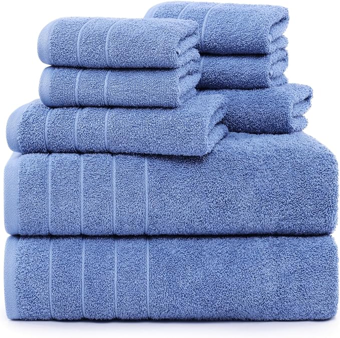 Casa Platino Cotton Bath Towel 8 Piece Set by CasaPlatino