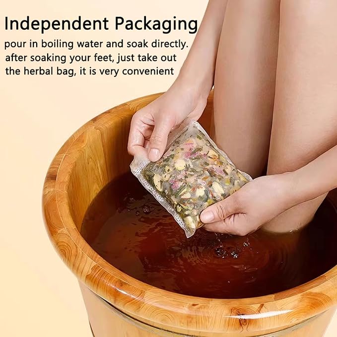 30 PCS Body Herbal Detox Foot Soak to Remove Toxins, Lymphatic Drainage Ginger - Image 3