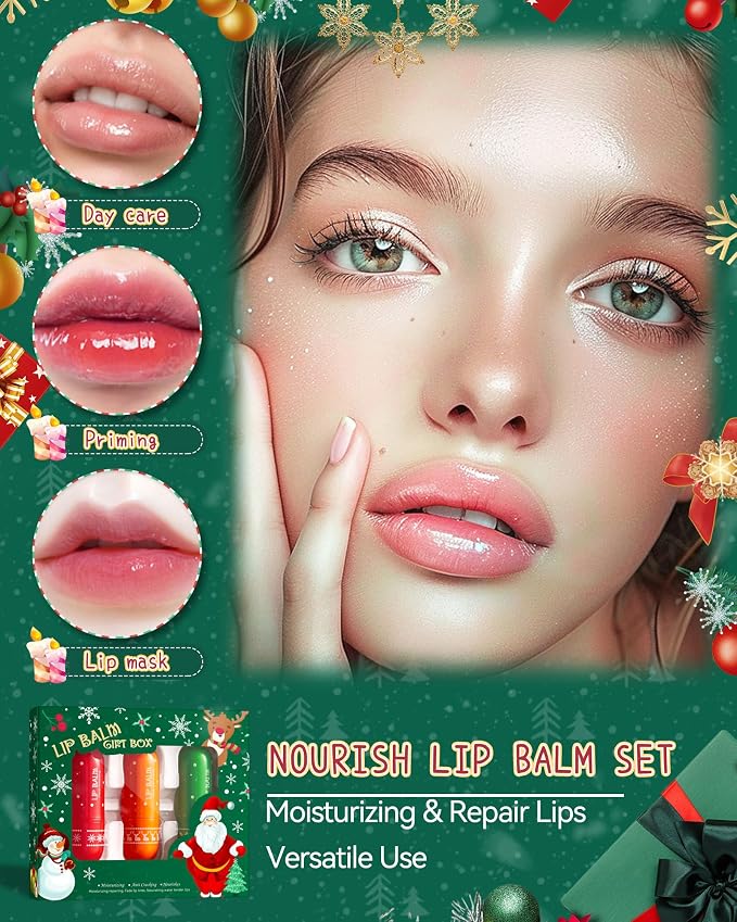 Lip Balm Kit-3Pcs Lip Care Moisturizer, Hydrating Lip Repair Sticks - Image 2