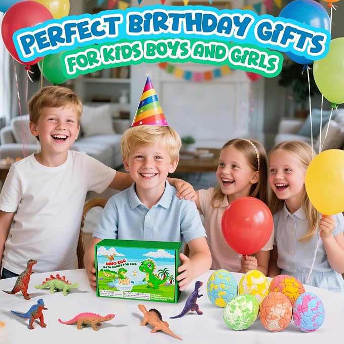 Bath Bombs for Kids with Dragon Toys Inside, Easter Basket Stuffers for Toddlers - Image 3