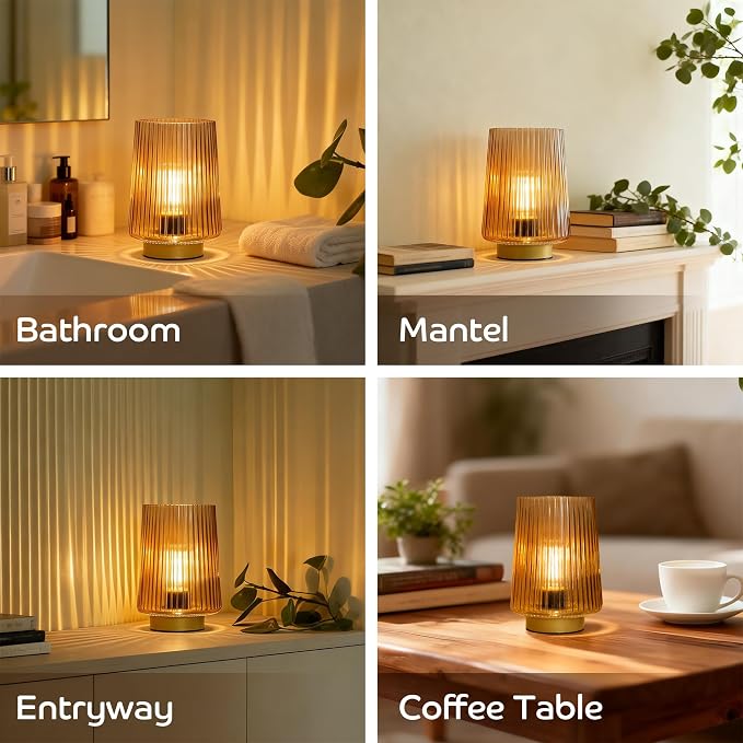 Battery Operated Lamp with Timer, Aesthetic Cordless Battery Powered Accent Lamp - Image 6