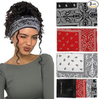 Huachi Bandana Headbands for Women Non Slip, Thick Womens Headbands Boho by Huachi
