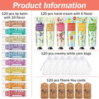AZEN 120 Sets Bulk Gifts, Hand Cream and Lip Balm Bulk Set - Image 2