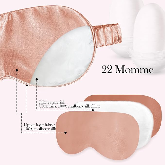 SilkDream 100% Mulberry Silk Sleep Mask Eye Mask - Image 3