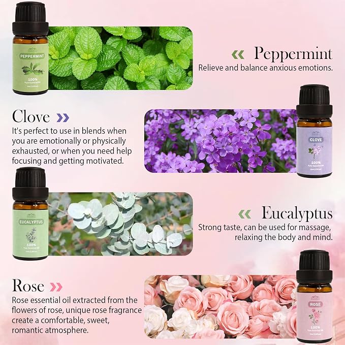 8 Pcs 100% Pure Floral Essential Oils Set - Image 5