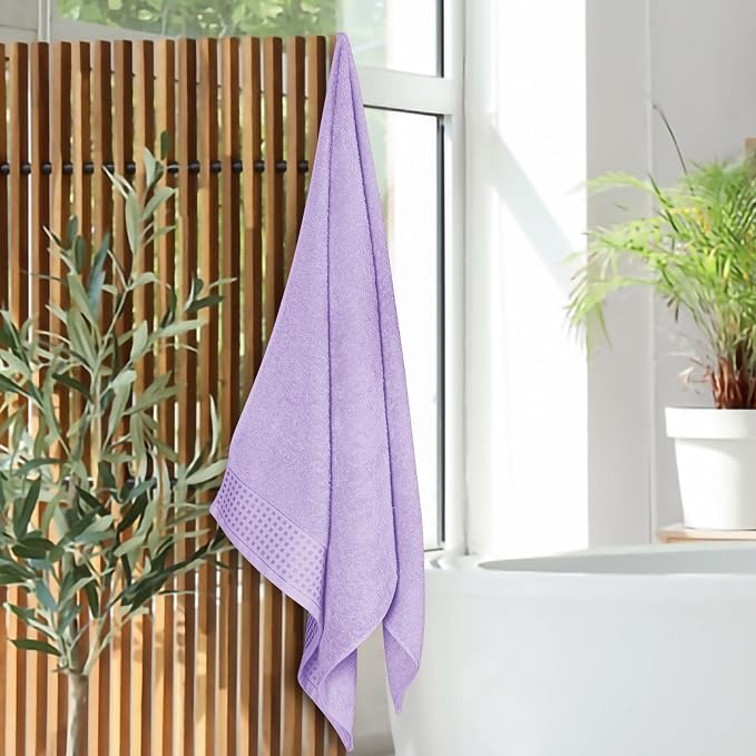 GLAMBURG Ultra Soft 4 Pack Oversized Bath Towel Set 27x54 inches, 100% Cotton - Image 4