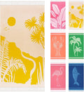 Genovega Oversized Cotton Turkish Beach Towels 72"x36" Lightweight Quick Dry by genovega