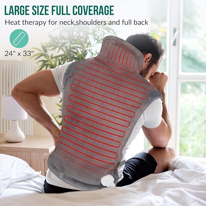 Snailax Heating Pad for Neck and Shoulders and Back, Large Heating Pad for Neck - Image 2