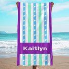 JML Custom Beach Towel with Name, Personalized Microfiber Beach Towel with Name by JML