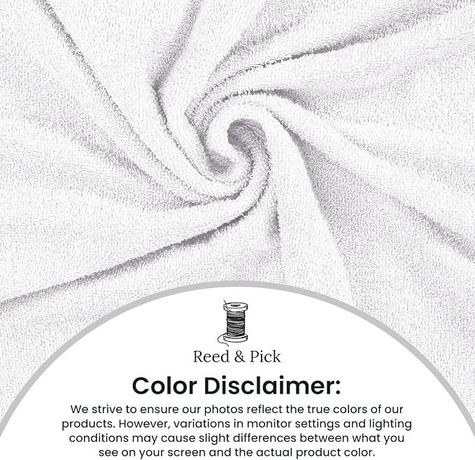 Reed&Pick 24 Pack White Hand Towels 100% Cotton Spa Towels 16x26 inches Highly - Image 2
