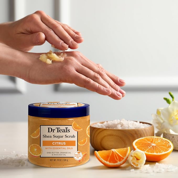 Dr Teal's Shea Sugar Body Scrub, Citrus - Image 7