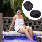 Ymapinc Reusable Shower Caps for Women Waterproof Hair Shower Cap Adjustable - Image 7