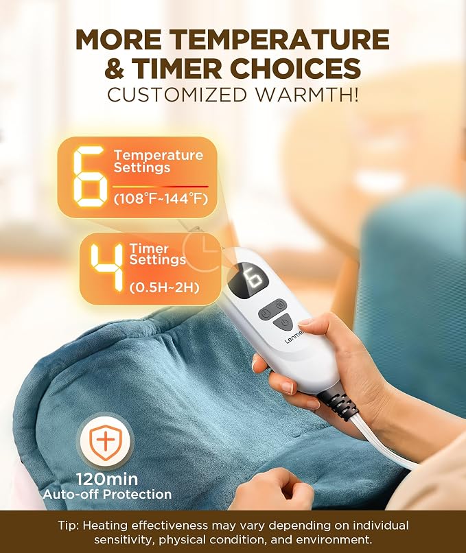 Graphene-Infused Heating Pad 3X Deeper Pain Relief, Weighted Instant Heating - Image 5