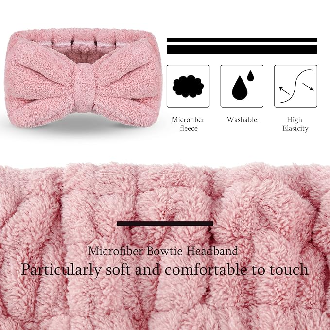 Hicarer 3 Pieces Towel Headbands - Image 3