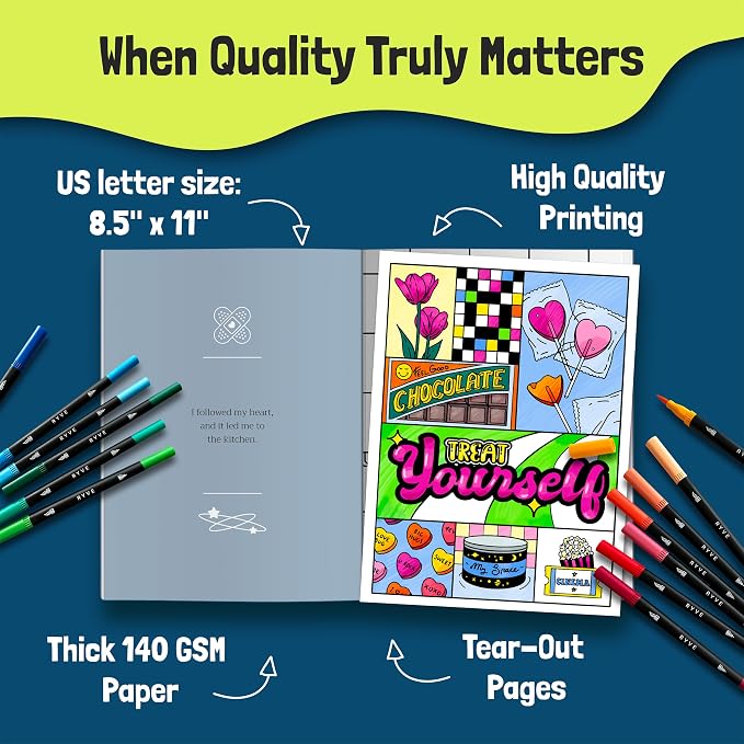 RYVE Adult Coloring Book Set for Adults Relaxation - Image 4