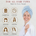2 Pack Microfiber Hair Towel Wrap - Image 8