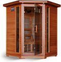 Blue Wave Hudson Bay 3-Person Cedar Corner Infrared Sauna by BlueWaveProducts