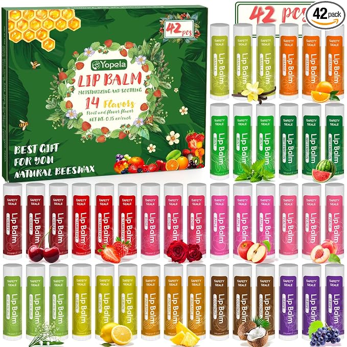 Yopela 42 Pack Natural Lip Balm Bulk by yopela