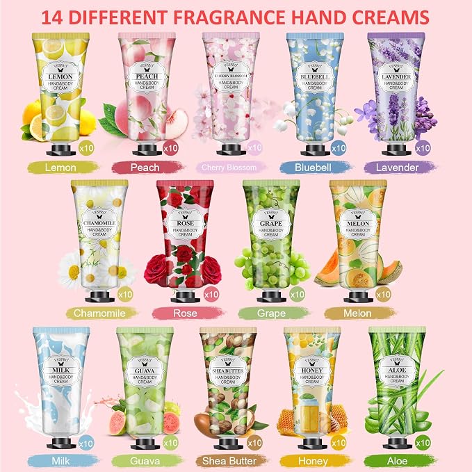 VESPRO 140 Pack Hand Cream Gifts Set, Mothers Day Gifts, Hand Lotion Travel Size - Image 3