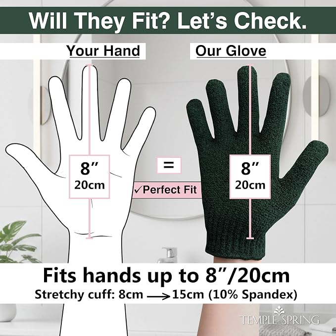 Temple Spring Shower Gloves Exfoliating - Image 2