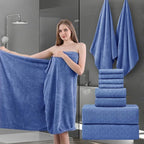 Ycosy 8-Piece Bath Towels Set, 2 Oversized Large Bath Sheet, 2 Hand Towels and by Ycosy