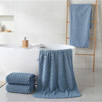 REDKISS 4 Pack Blue Microfiber Bath Towels - Image 8