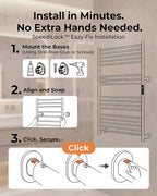High-Density Foldable Heated Towel Rack, Smart Dual-Zone App/Voice Control - Image 6