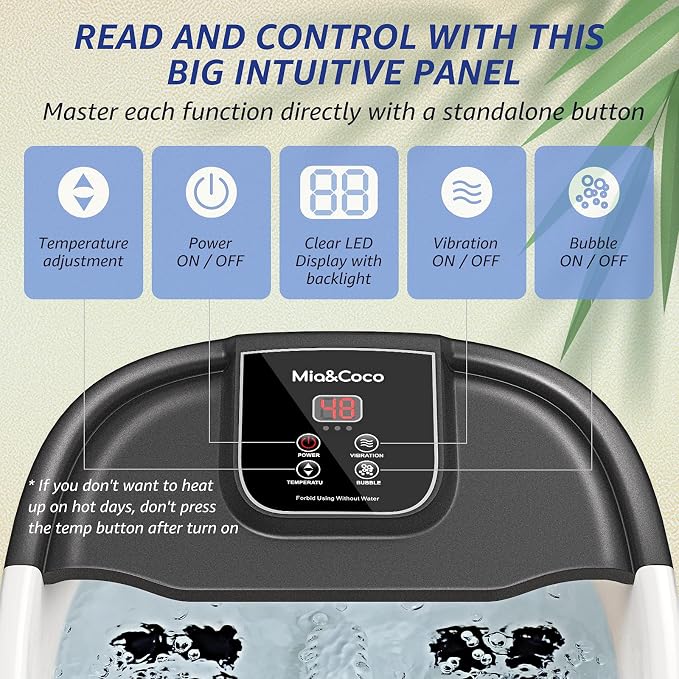 Mia&Coco Foot Bath Spa Soak Tub, Massager - Image 3