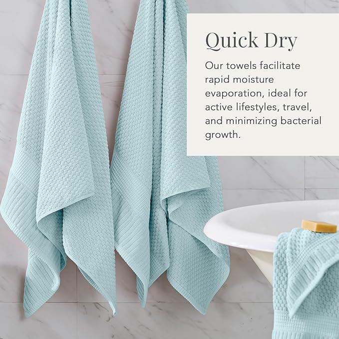 NY Loft 100% Cotton Towel Set 6 Piece | Super Soft & Absorbent Quick-Dry 2 Bath - Image 3