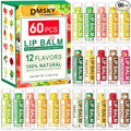 DMSKY 60 Pack Lip Balm, Natural Lip Balm Bulk, Moisturizing Lip Balms by DMSKY