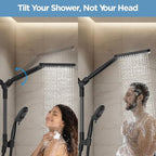 Dual Handheld Shower Head Combo, 2-in-1 Rain Shower Heads System Wide Rainfall - Image 3