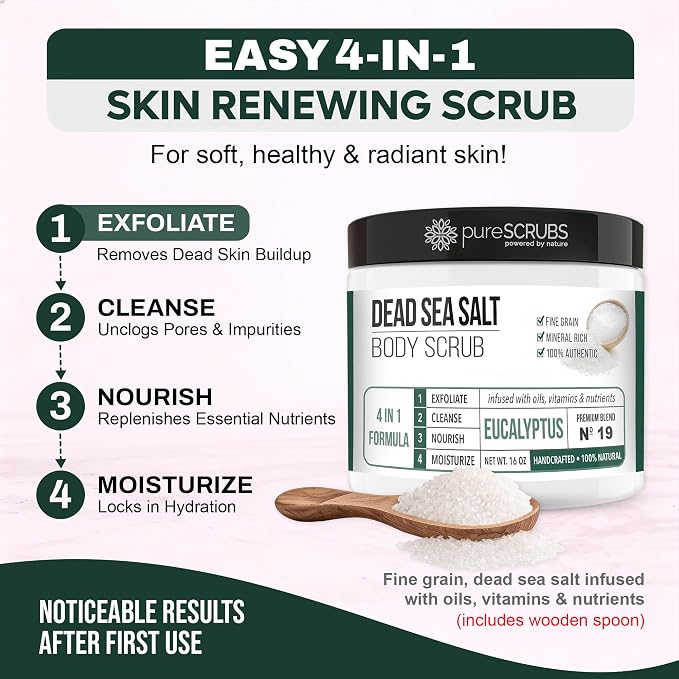 pureSCRUBS Premium Eucalyptus Body Scrub Set - Image 3