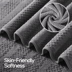 ecolook 4 Pack Microfiber Bath Towels, 31 x 63 inches Extra Large Bath Towel Set - Image 6