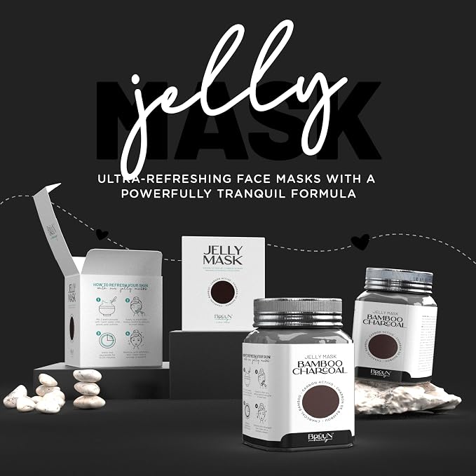 BRÜUN Jelly Mask Jar Bamboo Charcoal Peel-Off Face Care Rubber Mask | 23 fl oz - Image 2