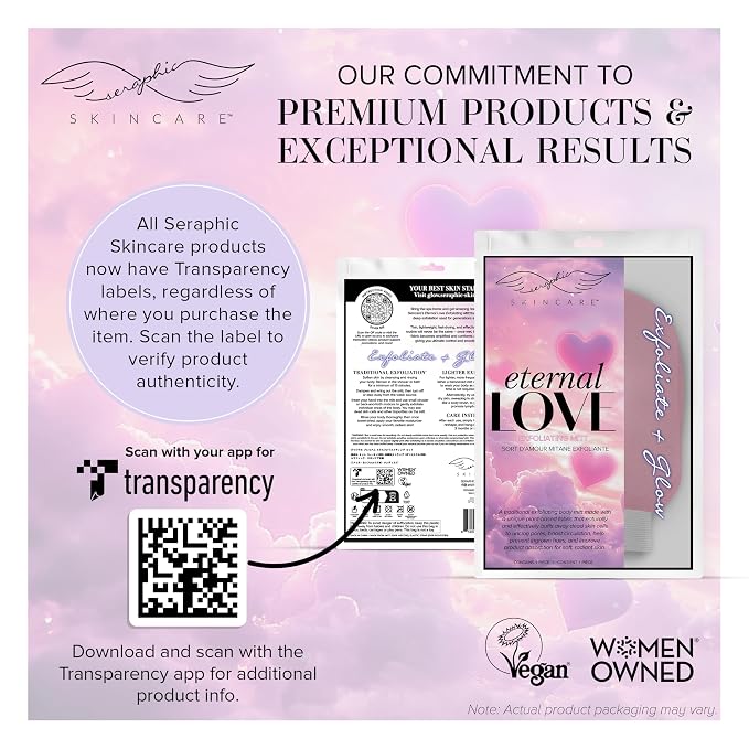 Seraphic Skincare Eternal Love Premium Exfoliating Mitt - Image 6
