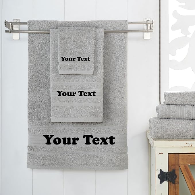 Personalize Your Towels with Custom Embroidery: Names, and Initials. Perfect by Ephesos